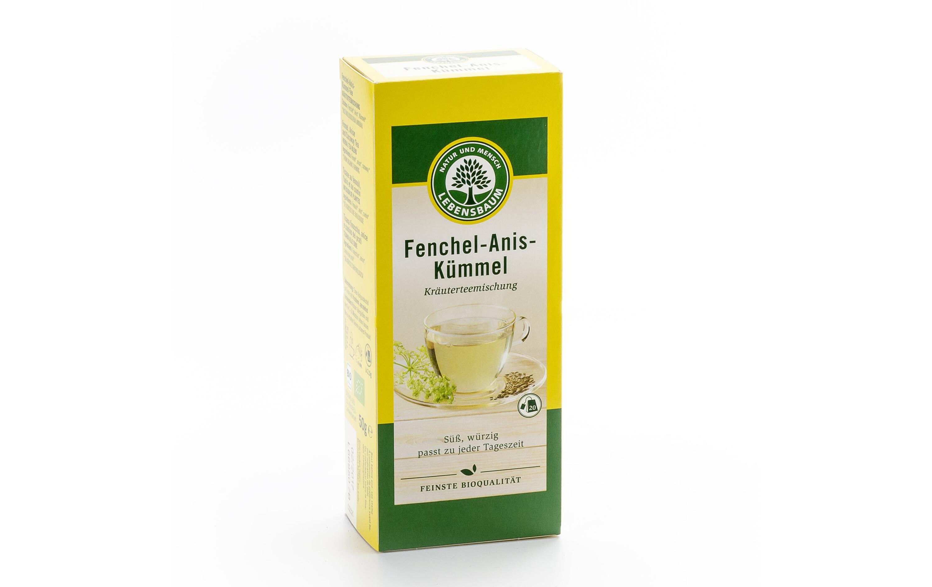 Teebeutel Fenchel-Anis-Kümmel 20 StückBiologischer Kräutertee