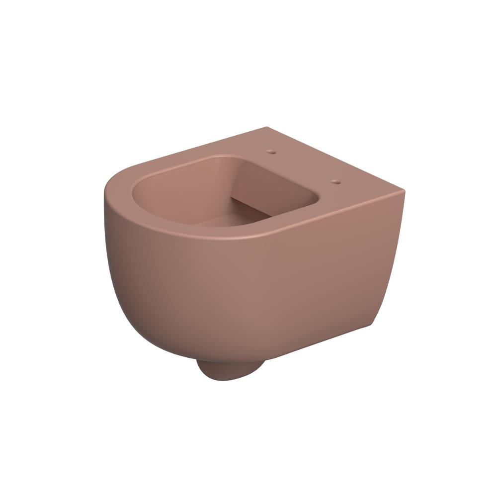Xenz Gio randloos toilet 47cm met vortexspoeling roze mat
