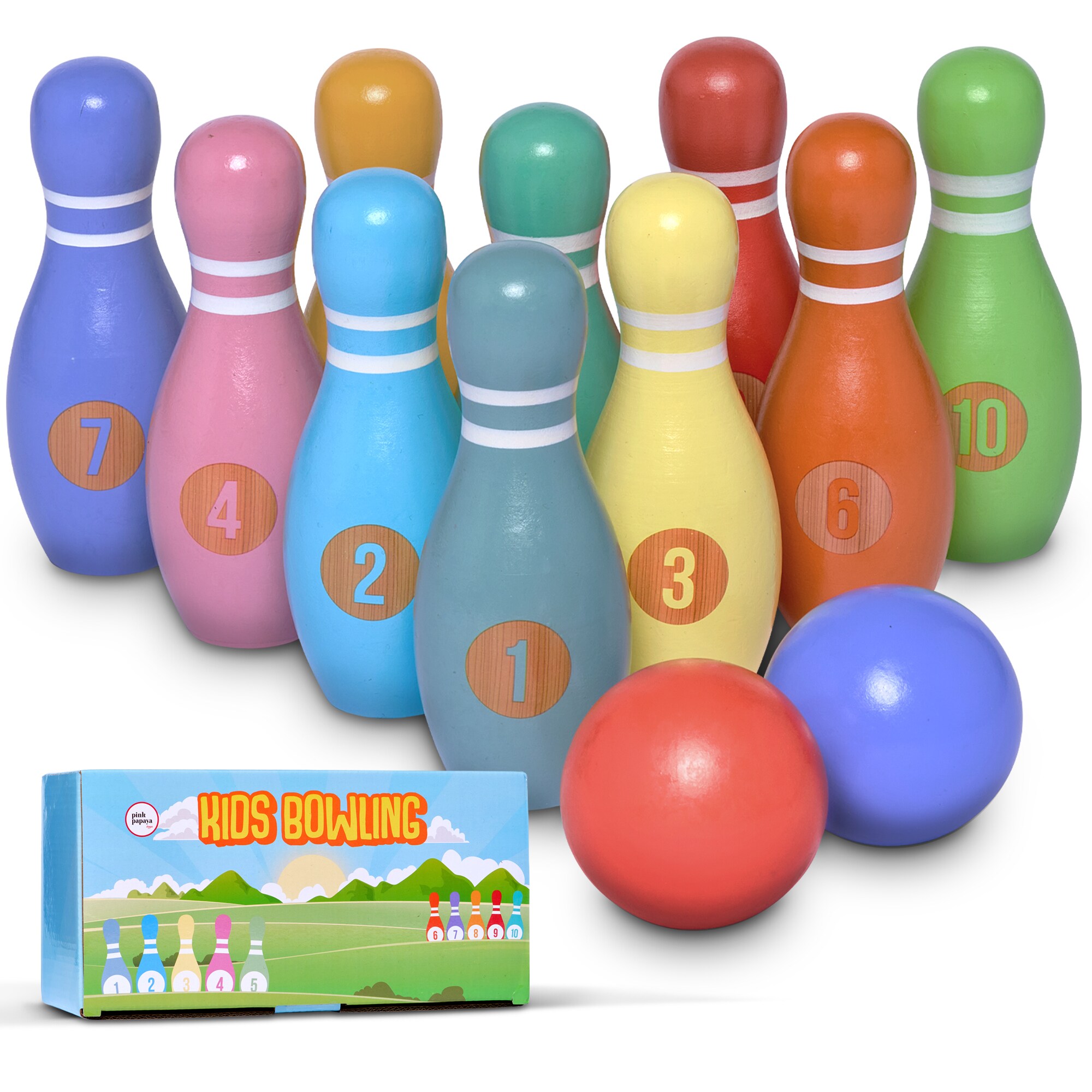 Pink Papaya Kegelspiel für Kinder Kids Bowling Classic XL