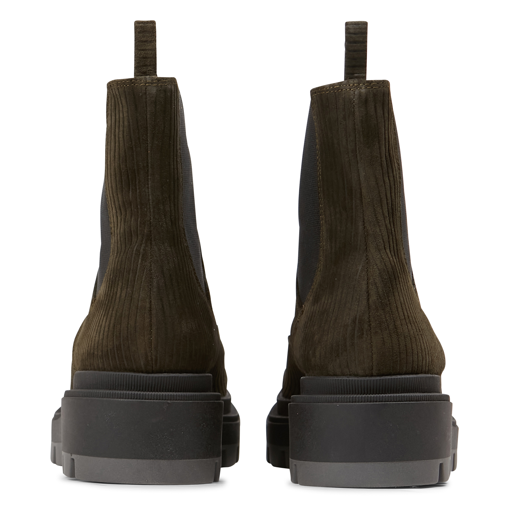 WYSHI - Bottines chelsea en velours côtelé | Kaki
