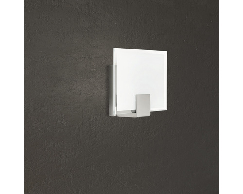 Wandlamp, 1-lichts, 21x10,9 cm, Sonian, satijn/zilver