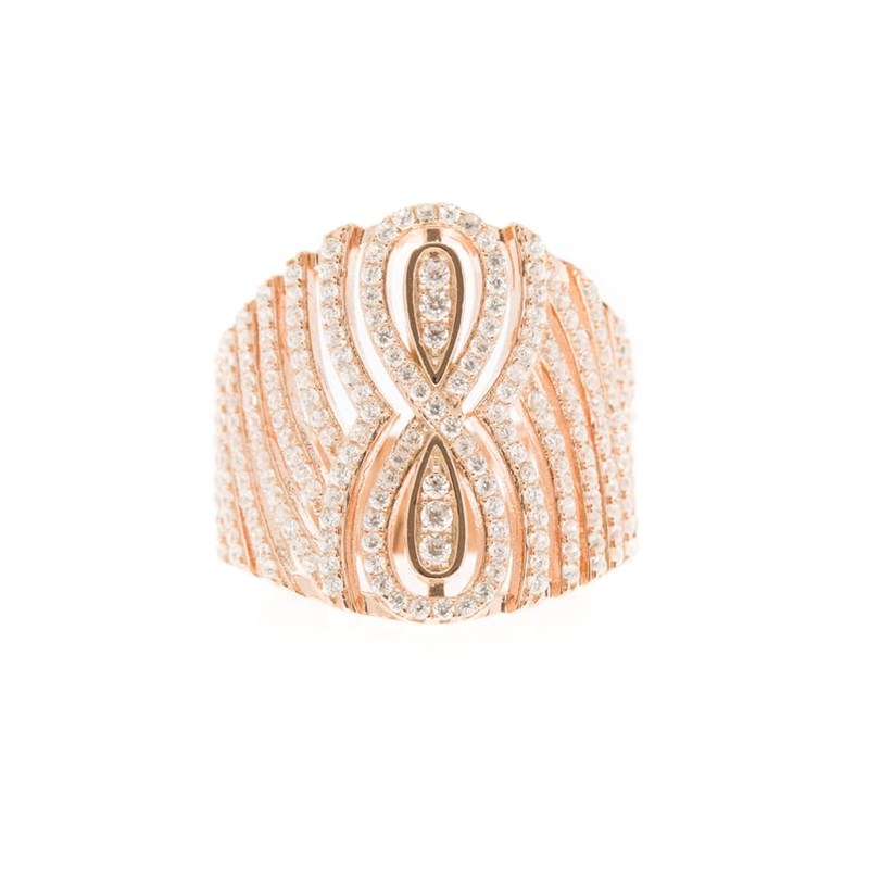 Bague Argent Infini Rose