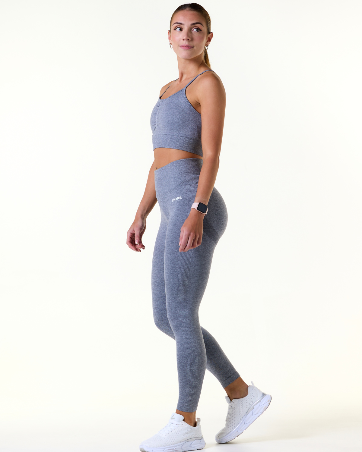 AWARE Scrunch Seamless Tights Dark Grey Melange