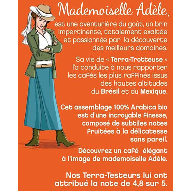 Capsules de café Terramoka Adèle Bio - Boîte distributrice de 60