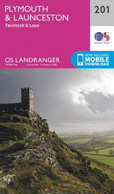 Plymouth & Launceston, Tavistock & Looe - OS Landranger Map 201 (Sheet map, folded)