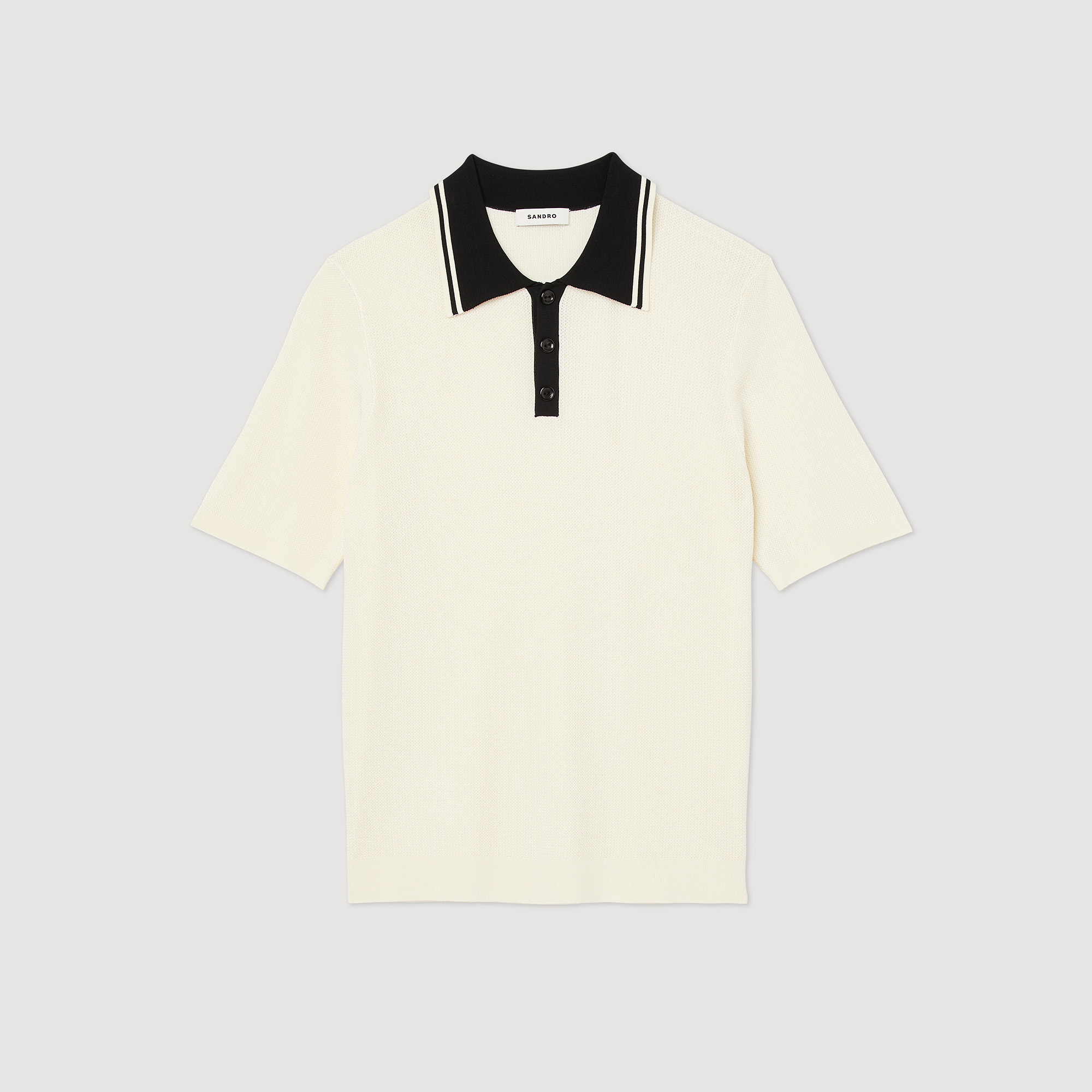 Polo á col contraste