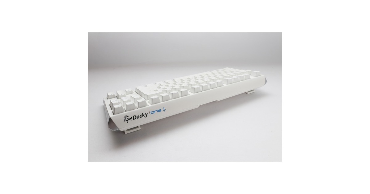DuckyOne 3 Classic Pure White TKL, toetsenbord  (Wit, US lay-out, Cherry MX Silent Red, RGB led, Double-shot PBT, Hot-swappable, QUACK Mechanics, 80%)