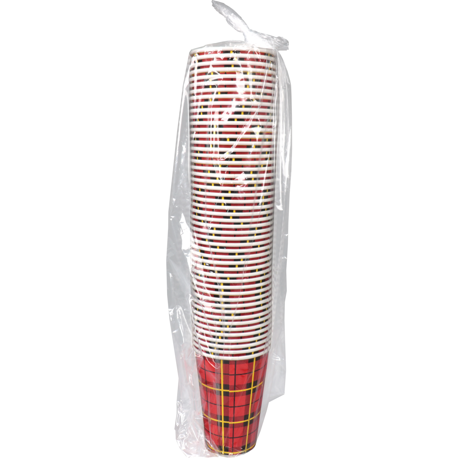 Koffiebeker, Schotse ruit, Karton + PE, 180ml, 7.5oz, 93mm,