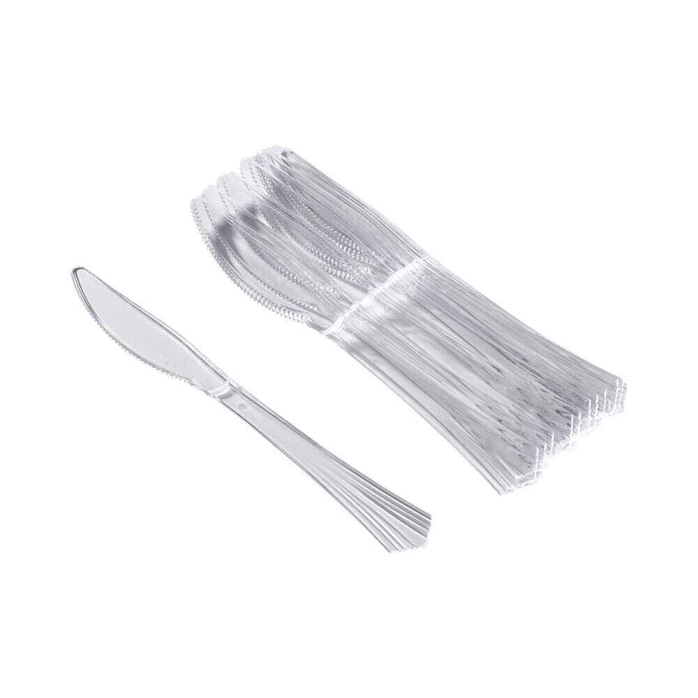 Couteau en plastique transparent x12