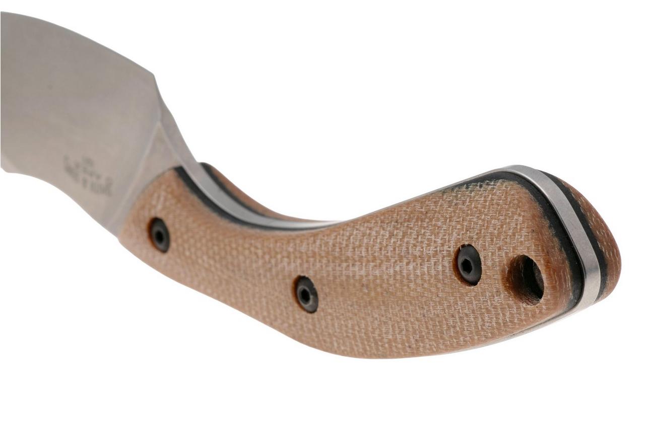 White River Knives Apex WRSS-APX-MNB Stonewashed Magnacut, Natural Canvas Micarta, jachtmes, Smith and Sons design