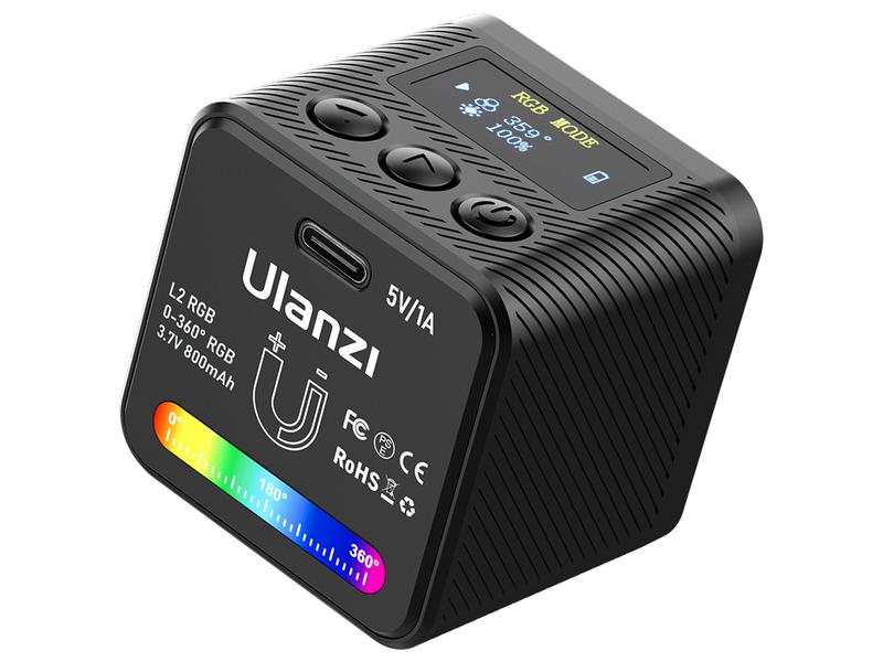 Ulanzi Videoleuchte L2 RGB Magnetischer Lichtwürfel für Content-Creators und Vlogger