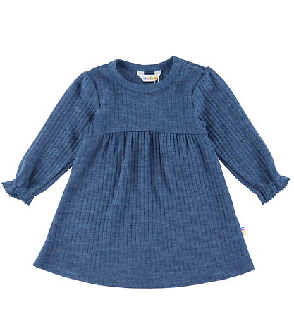 Joha Kjole - Uld - Denim Bl?