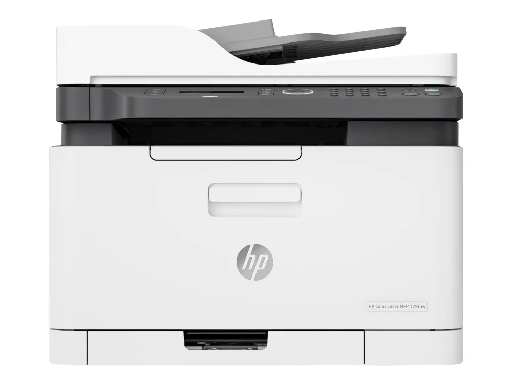 HP Color Laser MFP 179fnw - Multifunktionsprinter - farve - laser - A4 (210 x 297 mm) (original) - A4/Letter (medie) - op til 14 spm (kopiering) - op til 18 spm (udskriver) - 150 ark - 33.6 Kbps - USB 2.0, LAN, Wi-Fi(n)