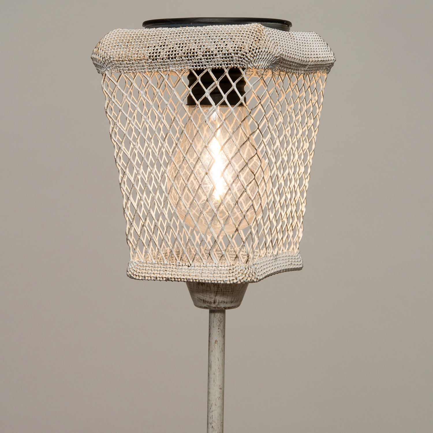Intratuin solar lantaarn wit 9,5 x 9,5 x 79 cm