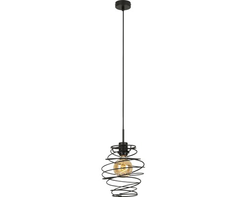 Hanglamp, 1-lichts, HxØ 130x21 cm, zwart