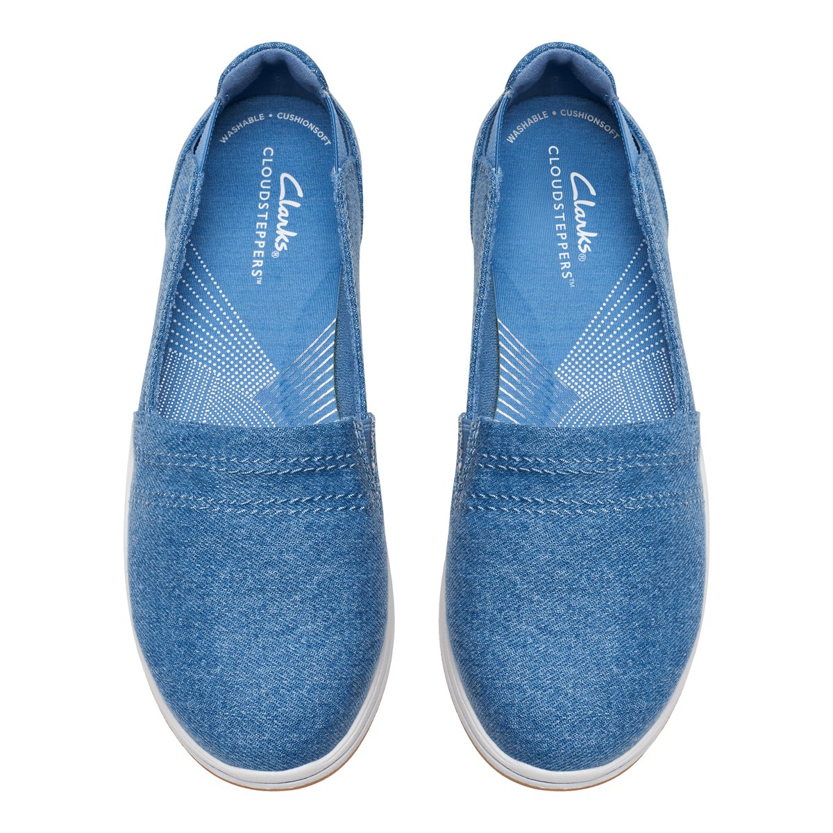 CLARKS-Breeze_step-Espadrilles - Talon plat - Bleu Moyen