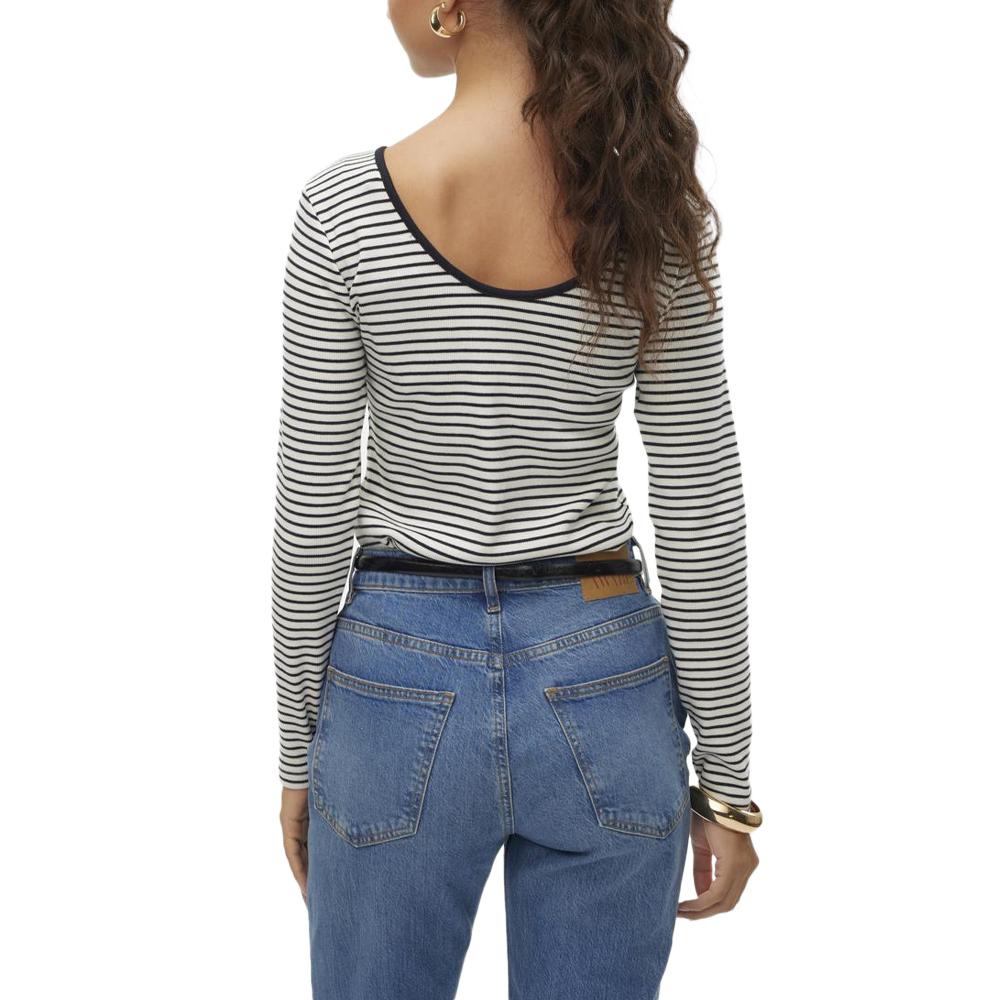Vero Moda Top Blanc/Noir à rayures Femme Vero Moda Chloe