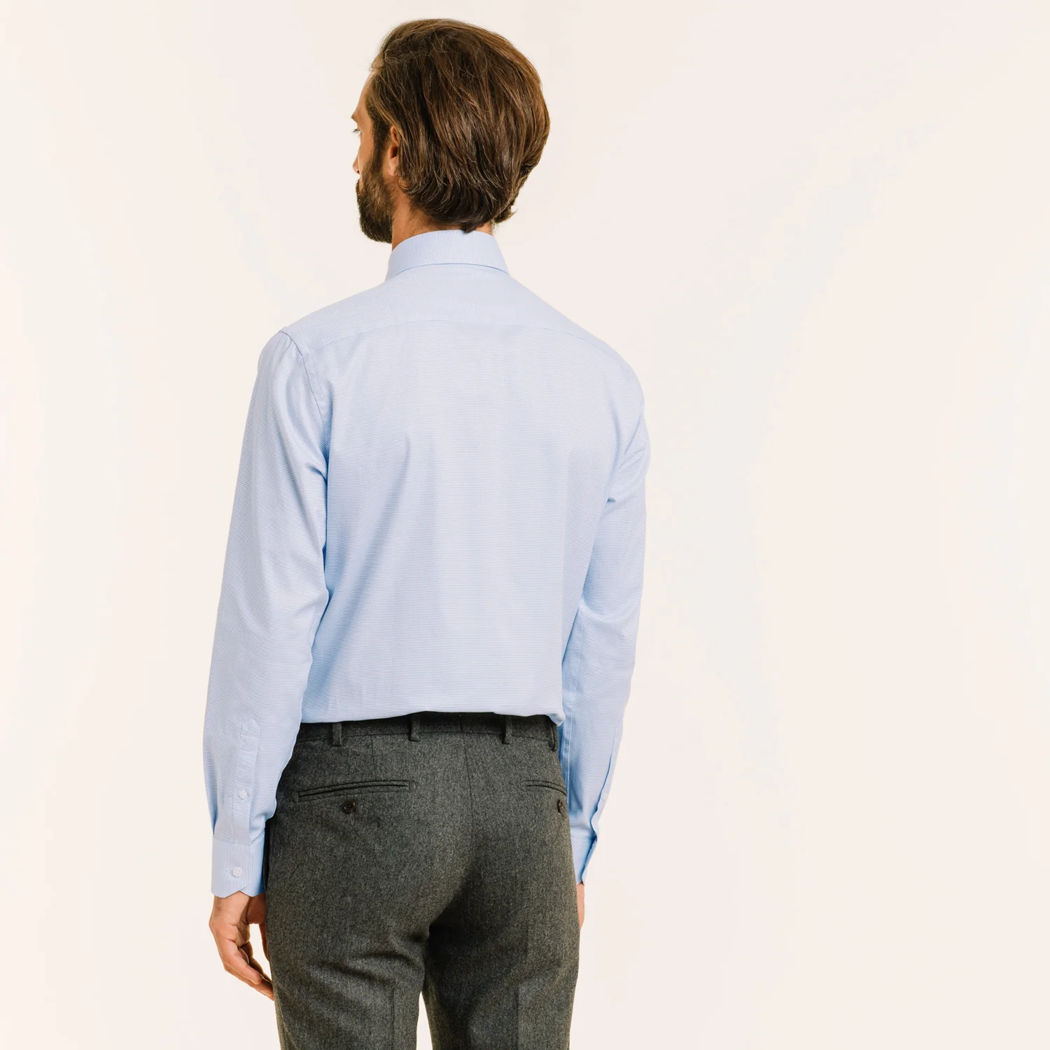 Blue double-twisted royal oxford shirt