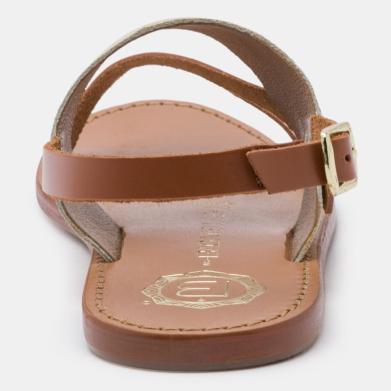 Les Bagatelles Sandales en Cuir Fabiana camel/doré/marron