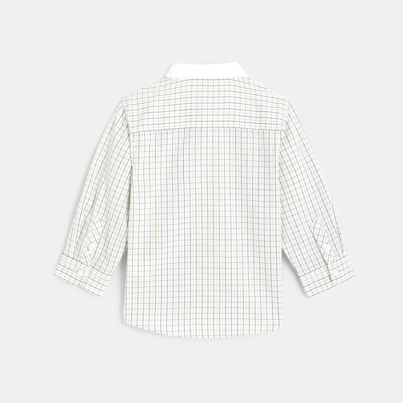 Chemise à carreaux et nœud papillon jaune bébé garçon Jaune