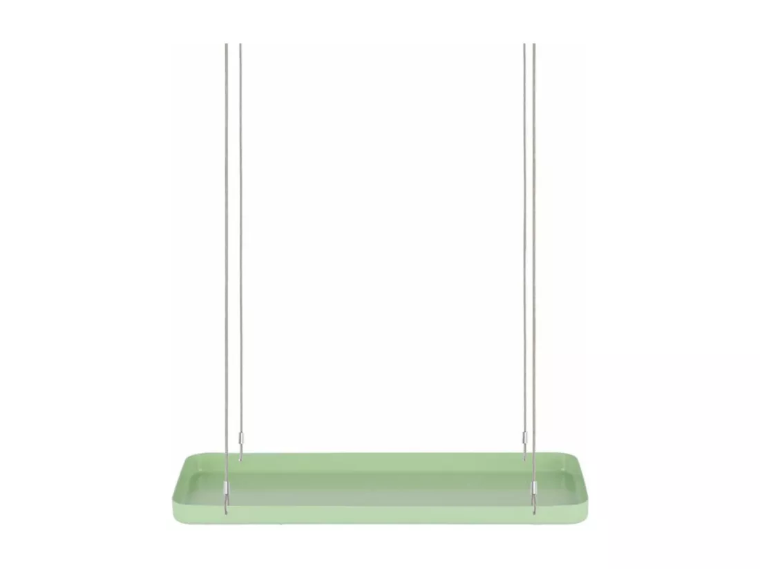 Support à plantes rectangulaire à suspendre vert Longueur de 38 cm