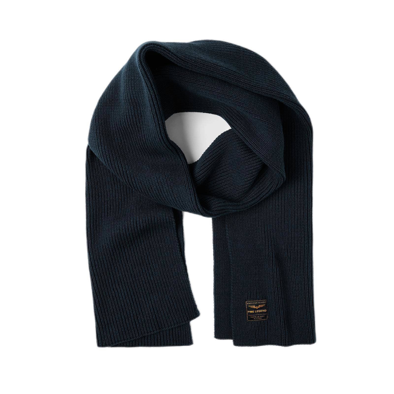 PME Legend sjaal met logo donkerblauw