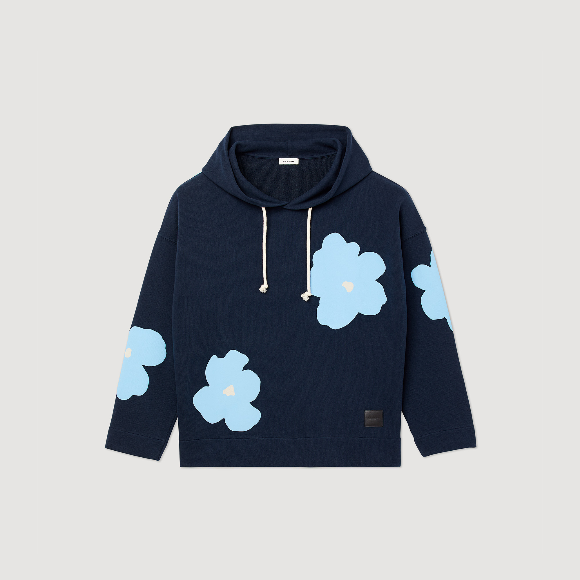 Hoodie motifs fleurs