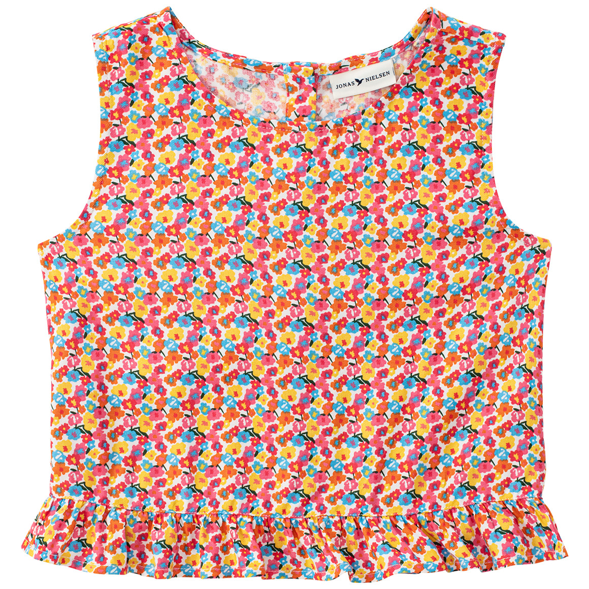 Jonas Nielsen Mädchen Top mit Blumen-Allover pink / orange / gelb