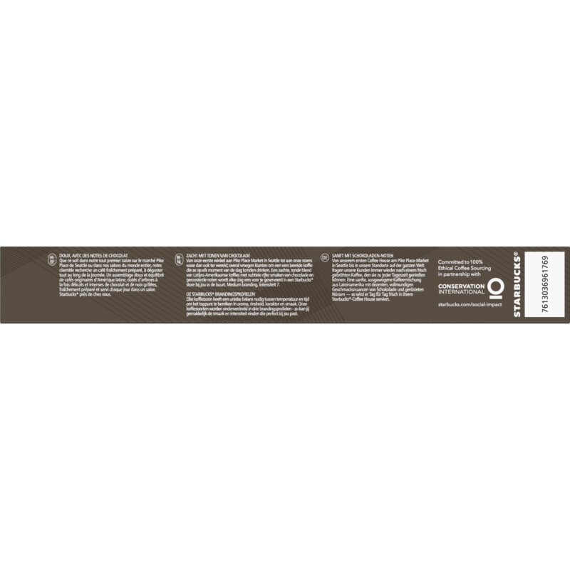 Starbucks Nespresso pike place lungo capsules