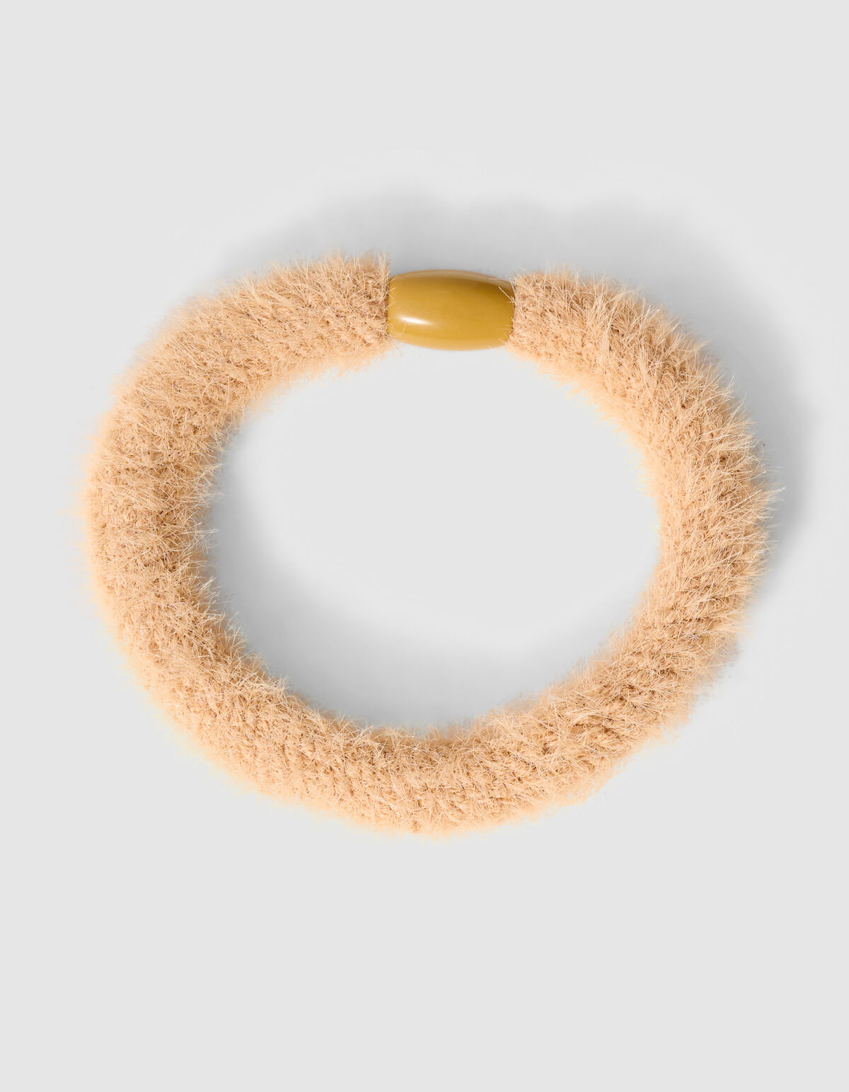 Furry Haarelastiek Lichtbruin