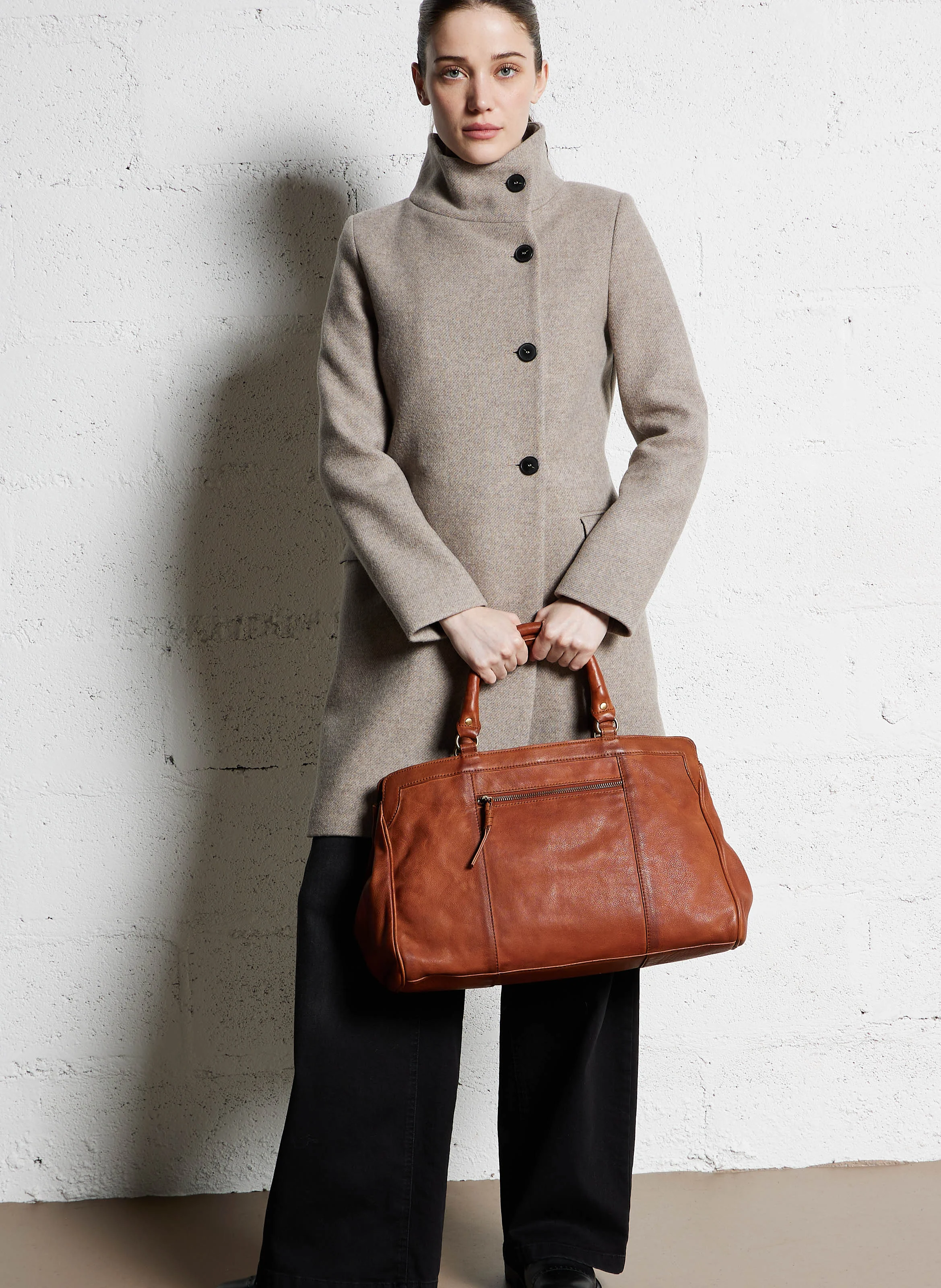 GABRIEL - Sac cabas en cuir | Beige