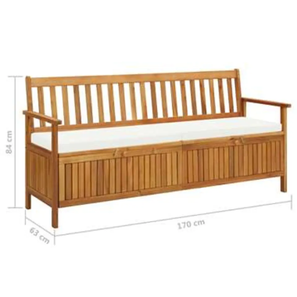 vidaXL - Bank - Bruin - Hout - 170 cm