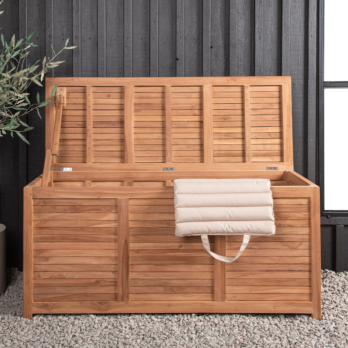 Tuinkussen opbergkist Dave Naturel - 130 x 60 cm