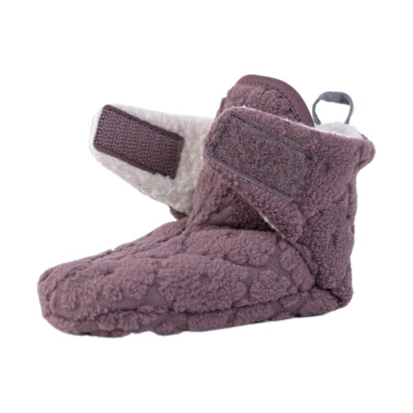 Lodger Folklore Fleece Slofjes Mauve 0-3 Mnd