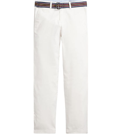 Polo Ralph Lauren Bukser - Bedford - C Core - Hvid m. B?lte