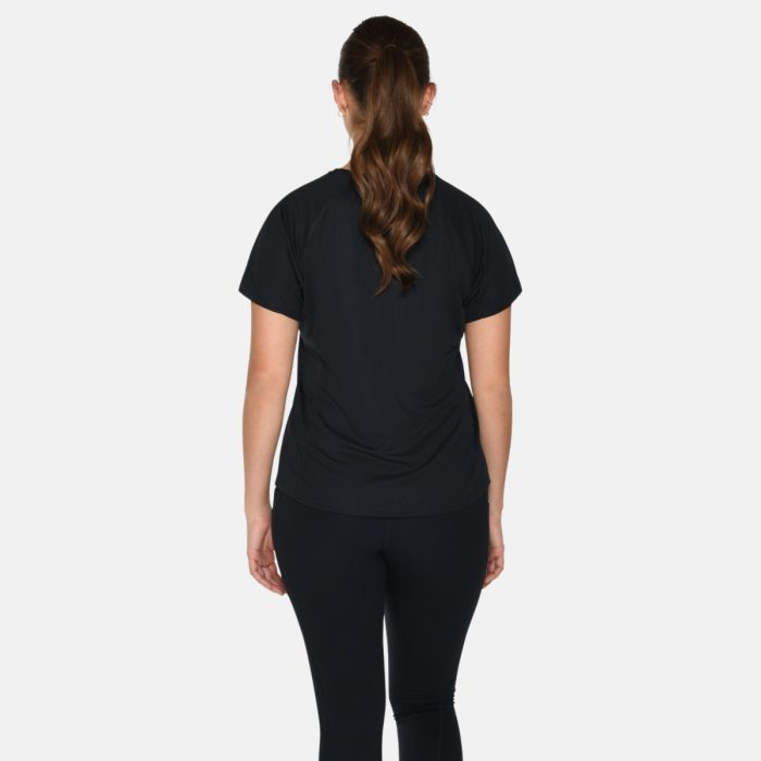 Zebdia Dame T-shirts Chest Print Sports SS Tee Sort