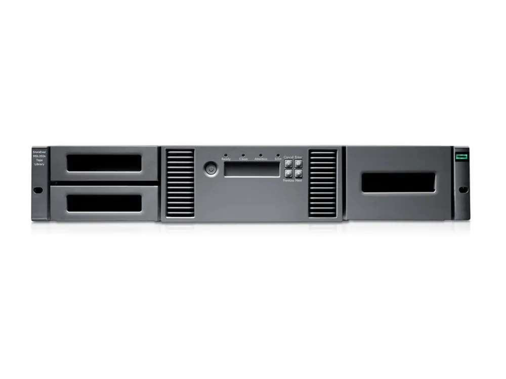 HPE StorageWorks MSL2024 - Båndbibliotek - LTO Ultrium - max. antal enheder: 2 - rackversion - 2U - stregkodelæser - for ProLiant DL120 G7, DL120 G7 Base, DL120 G7 Entry, DL120 G7 Performance