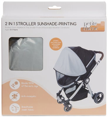 Petite Cherie Myggnett & Solbeskyttelse, Grey Melange