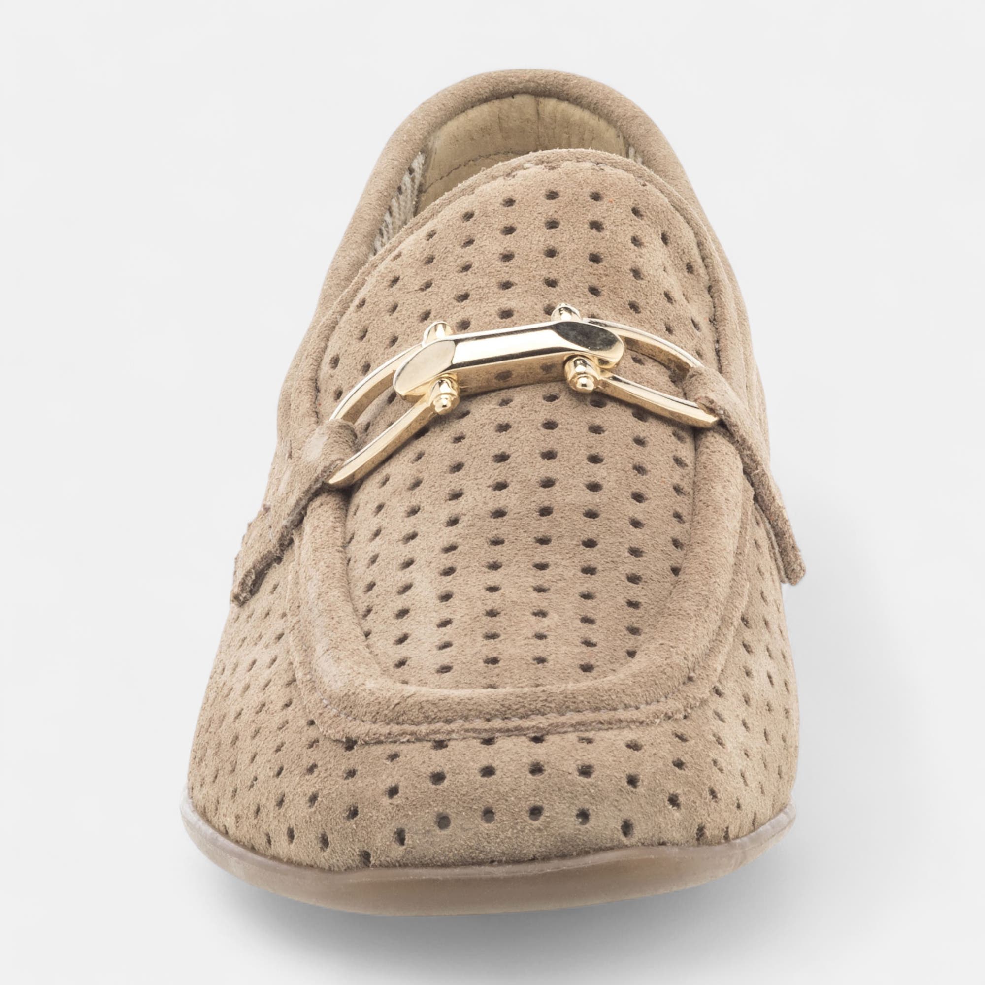Mocassins Femme en cuir beige