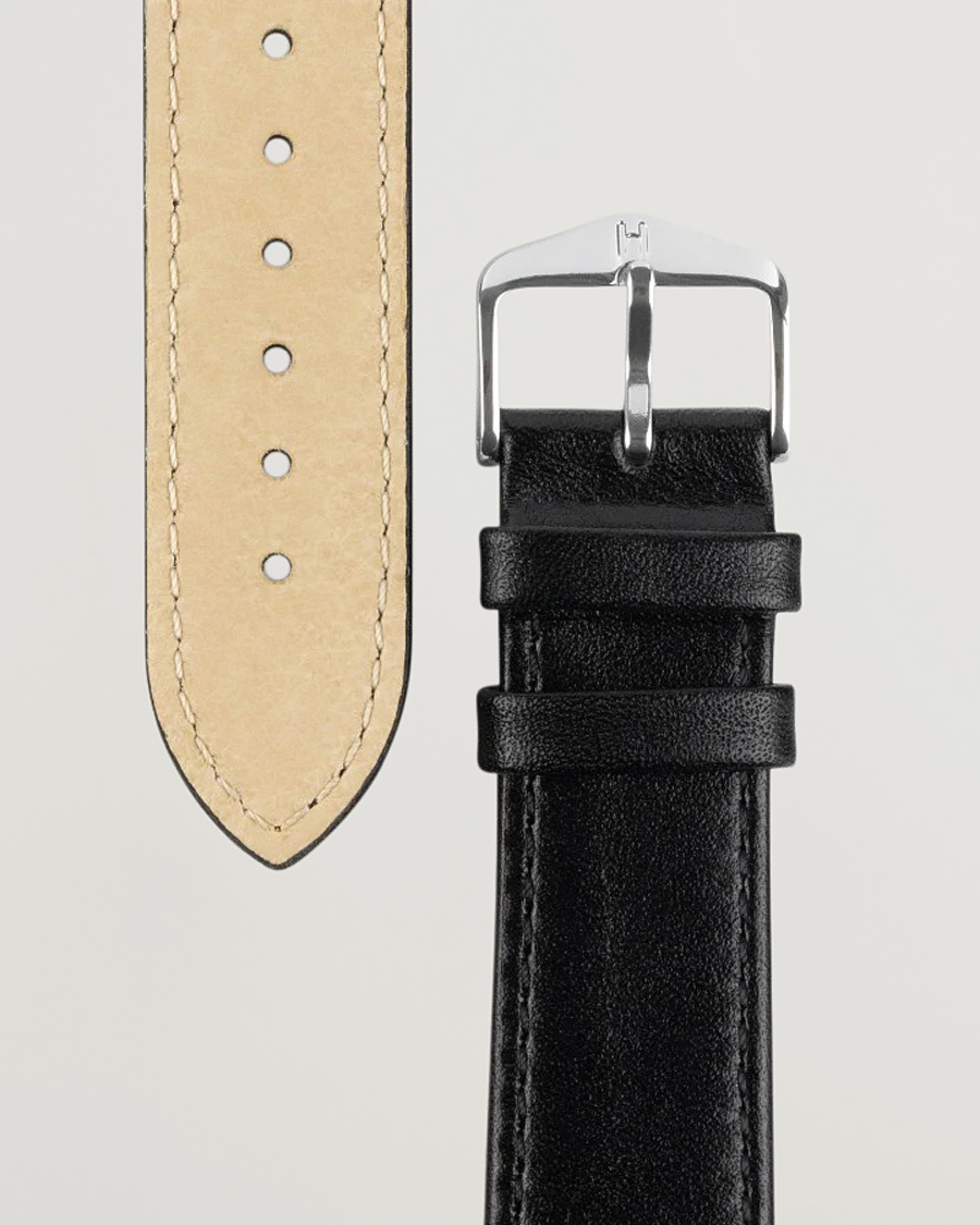 HIRSCH Osiris Calf Leather Watch Strap Black