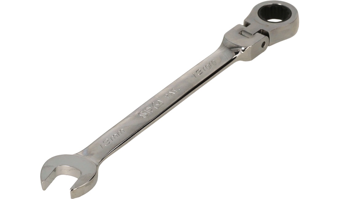 Ringgaffelnøgle 13mm m/skralde & flex