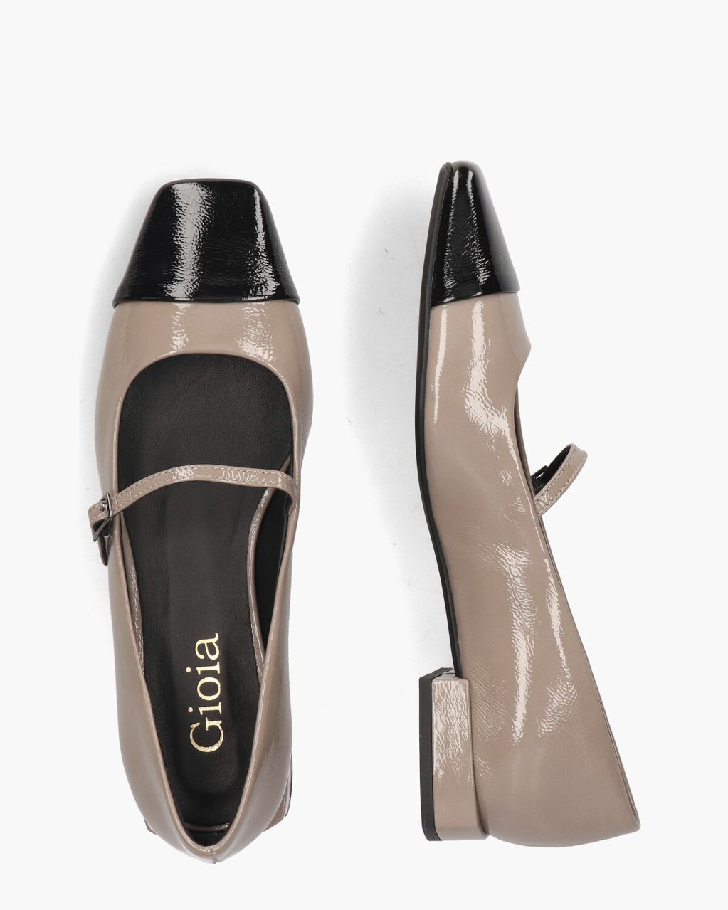 Gioia Varleen Taupe/Zwart Damesballerina's
