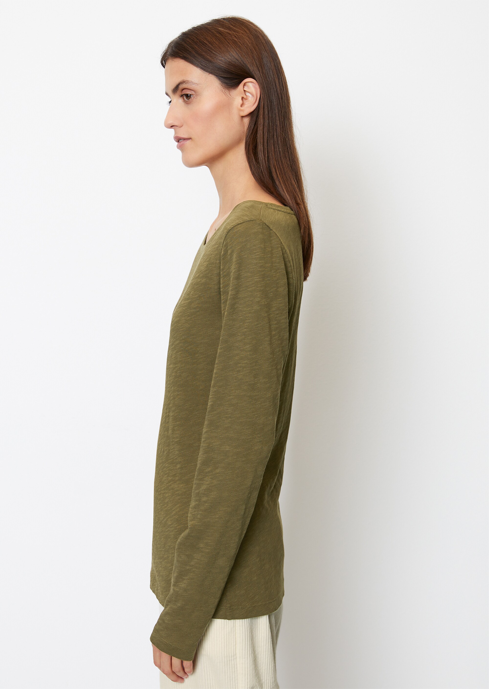 Longsleeve regularaus Slubjersey