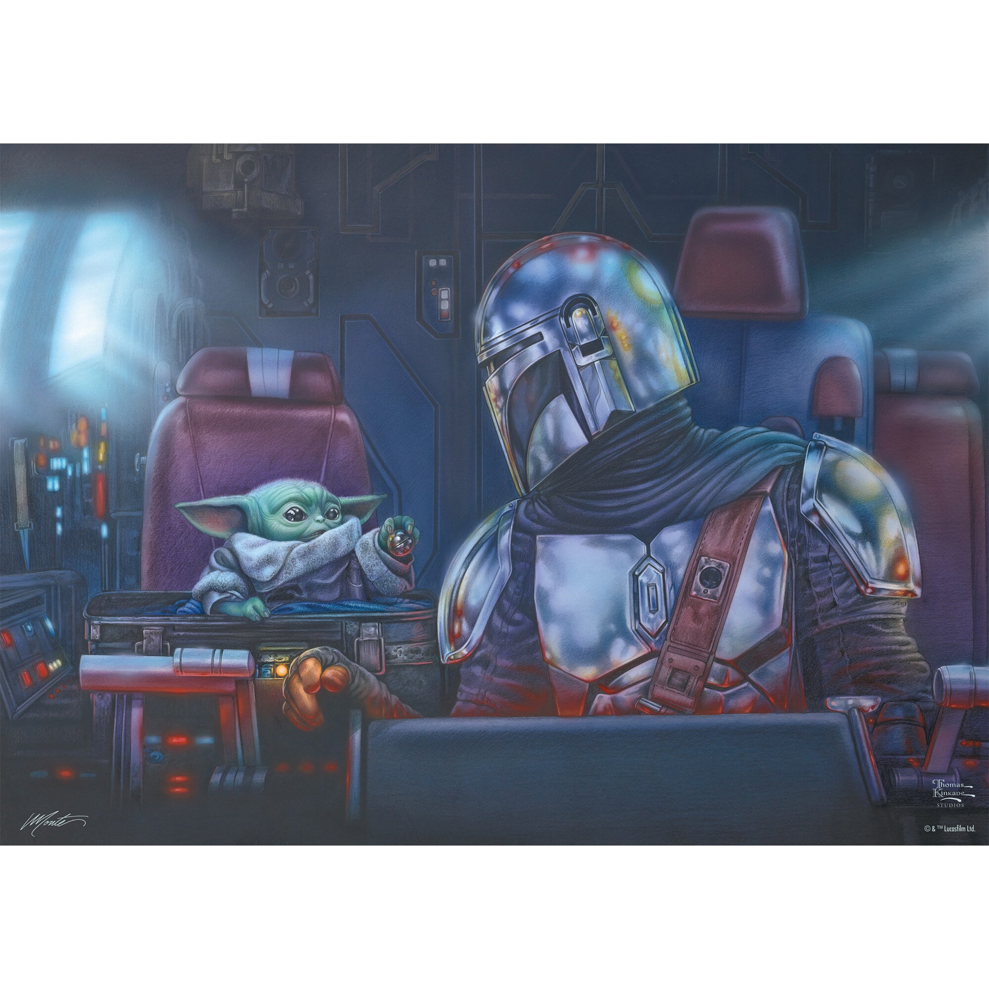 Schmidt Spiele Puzzle Thomas Kinkade Studios: Star Wars The Mandalorian – Two for the Road