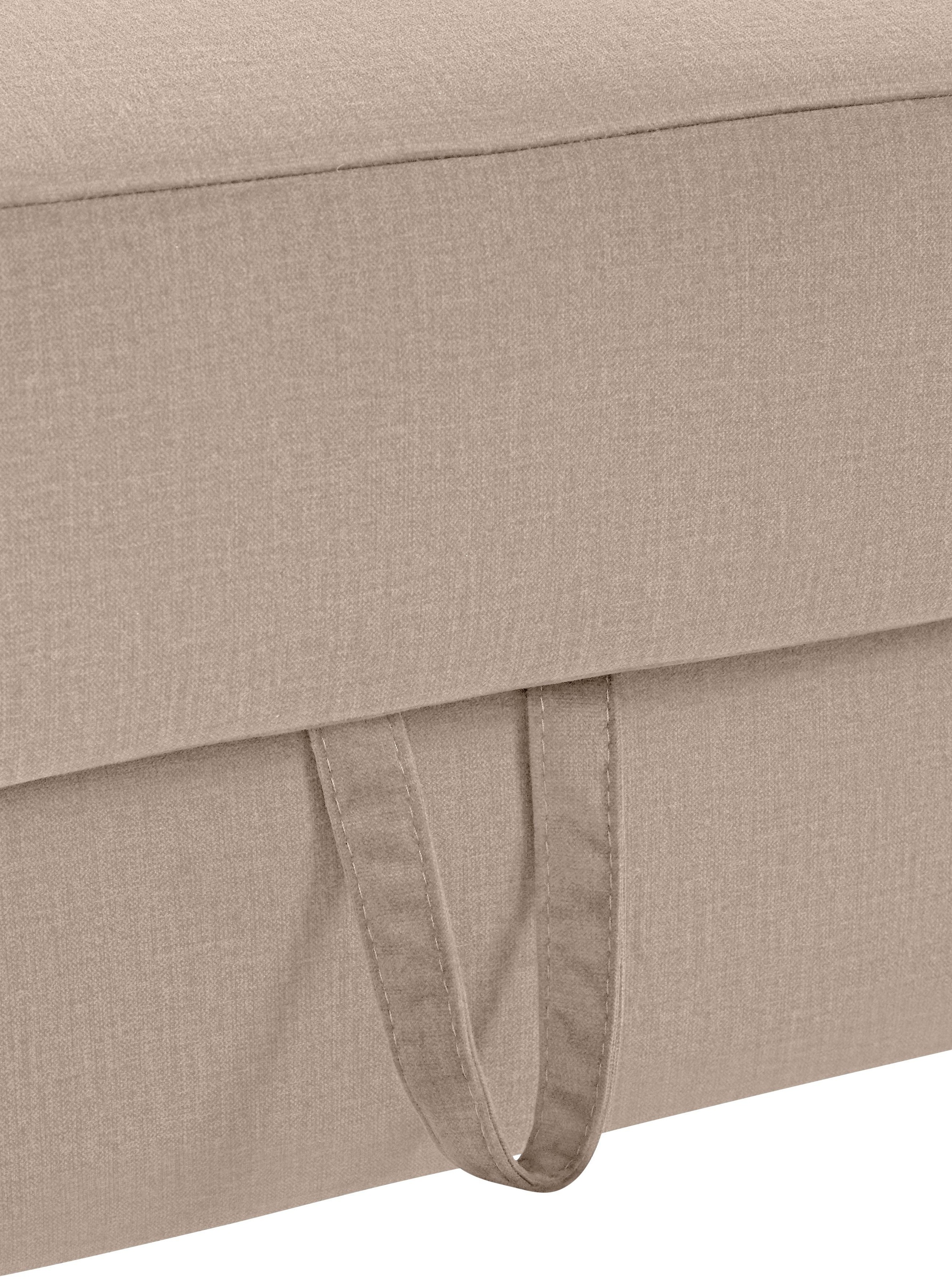 COTTA Polstergarnitur »Morven L-Form« Set,  Set bestehend aus: Ecksofa mit Kopfteilverstellung & Hocker
