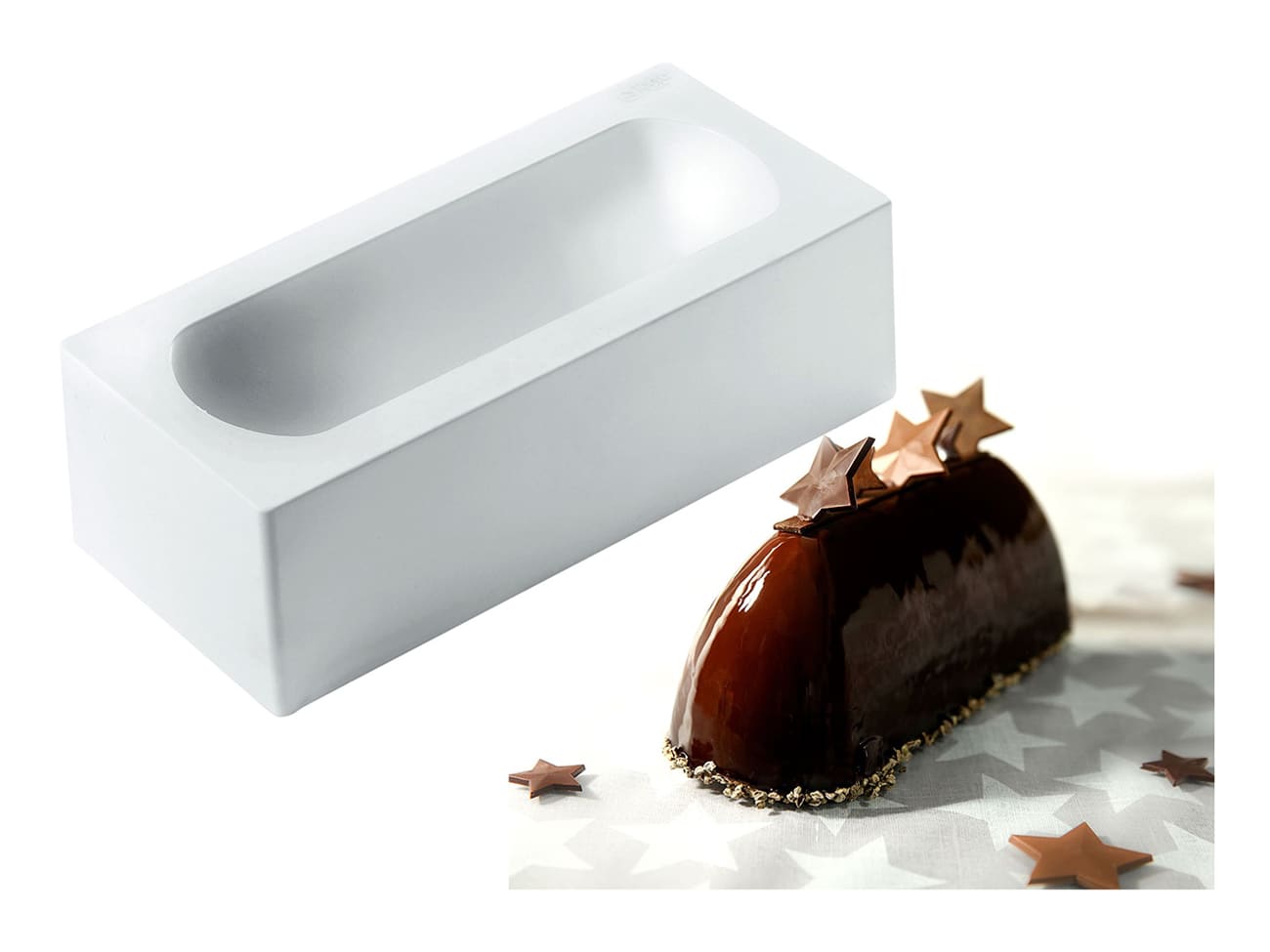 Moule à bûche silicone - Gianduia - 25 x 8 cm - Silikomart