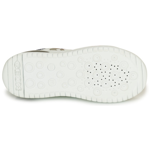 Geox - J XLED B. B - MESH+GEOBUCK - BLANC / NOIR