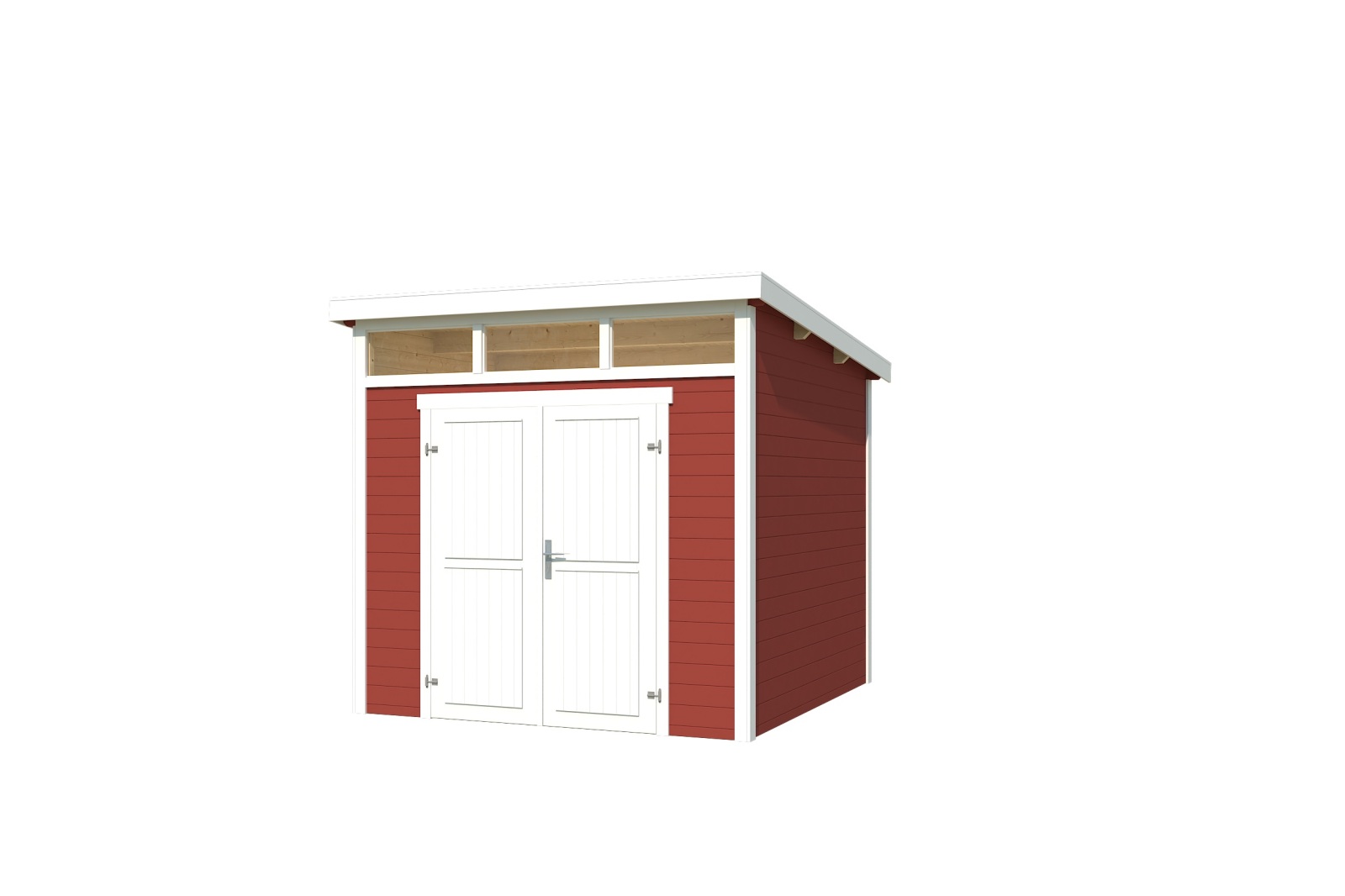 Gartenhaus KIBO 3 - schwedenrot - Fichte massiv - 250x250 cm
