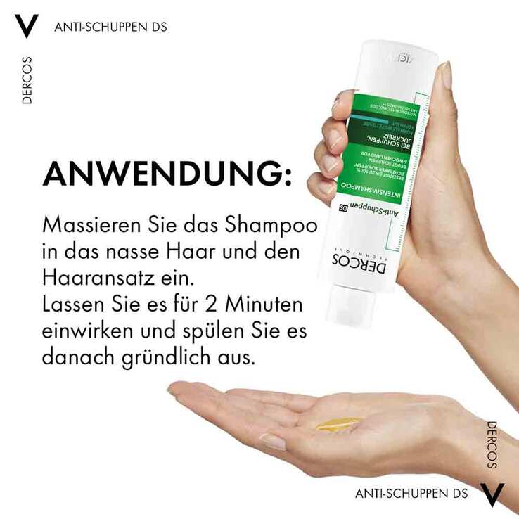 Vichy Dercos Anti-Schuppen Sensitive Pflegeshampoo bei empfindlicher Kopfhaut, 200 ml