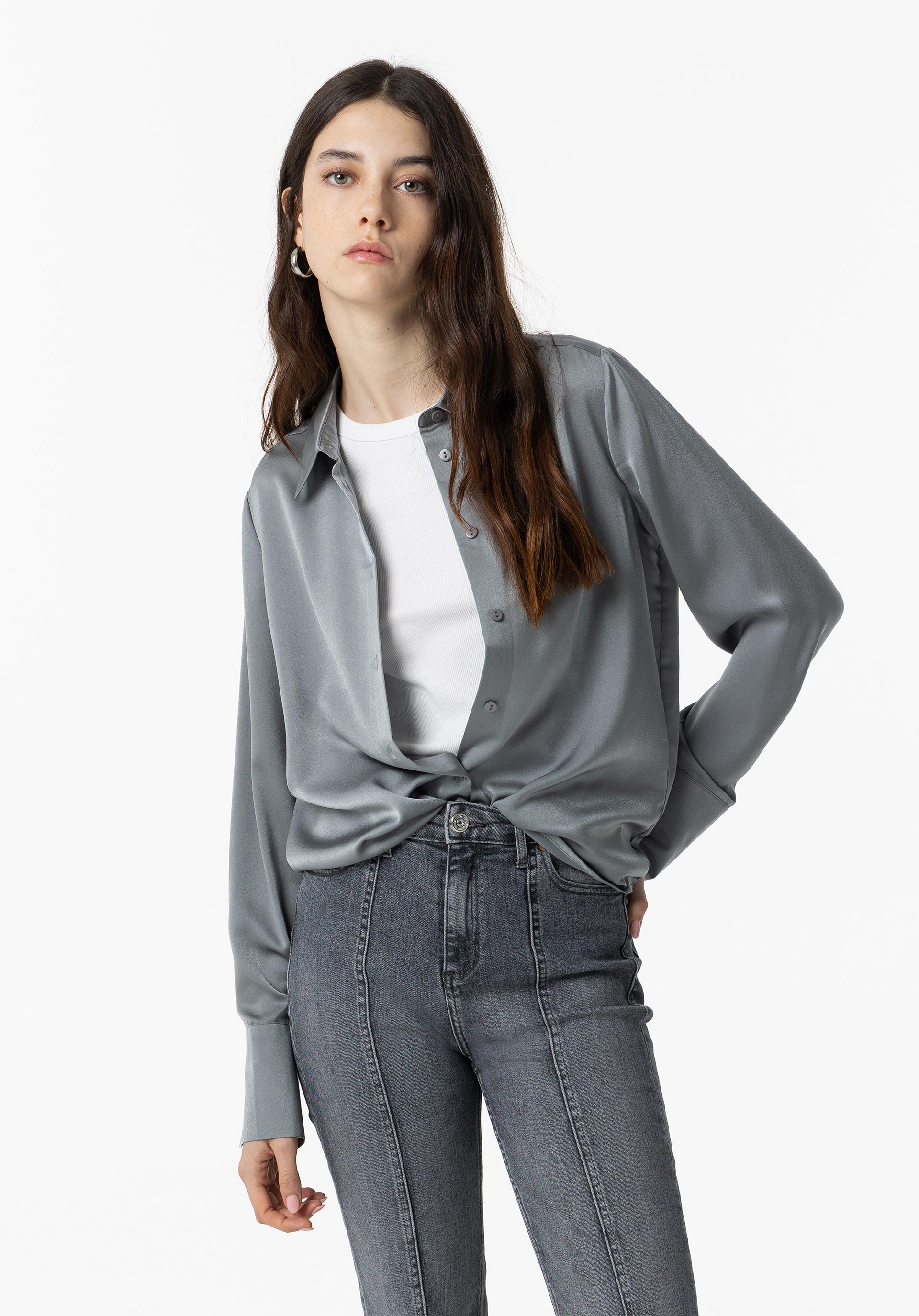 Camisa Acetinada
